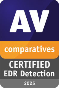 Logo AV Comparatives, "Certified EDR Detection", 
