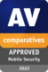 Logo - AV Comparatives Approved Mobile 2022