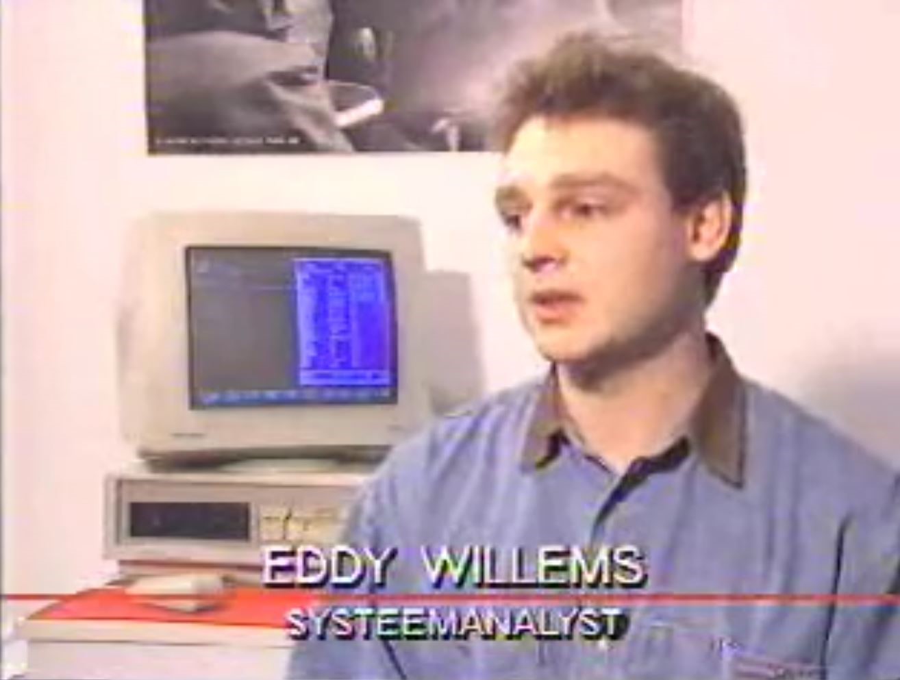 Erstes Interview 1989 durch VTM Nieuws (Quelle: Privat).